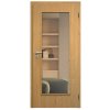 SAPELI ELEGANT KOMFORT M40 - DÝHA - OTOČNÉ DVEŘE VČ. ZÁRUBNĚ - Dub natur (Průchozí výška (cm) 210, Průchozí šířka (cm) 120, typ skla Satináto bílé)