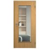 SAPELI ELEGANT KOMFORT M40 - DÝHA - OTOČNÉ DVEŘE VČ. ZÁRUBNĚ - Dub natur (Průchozí výška (cm) 210, Průchozí šířka (cm) 120, typ skla Satináto bílé)