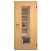 SAPELI ELEGANT KOMFORT M55 - DÝHA - OTOČNÉ DVEŘE VČ. ZÁRUBNĚ - BUK (Průchozí výška (cm) 210, Průchozí šířka (cm) 120, typ skla Satináto bílé)