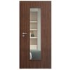 SAPELI ELEGANT KOMFORT M55 - DÝHA - OTOČNÉ DVEŘE VČ. ZÁRUBNĚ - Ořech americký (Průchozí výška (cm) 210, Průchozí šířka (cm) 120, typ skla Satináto bílé)