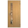 SAPELI ELEGANT KOMFORT M60 - DÝHA - OTOČNÉ DVEŘE VČ. ZÁRUBNĚ - Dub natur (Průchozí výška (cm) 210, Průchozí šířka (cm) 120, typ skla Satináto bílé)
