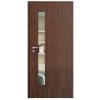 SAPELI ELEGANT KOMFORT M60 - DÝHA - OTOČNÉ DVEŘE VČ. ZÁRUBNĚ - Ořech americký (Průchozí výška (cm) 210, Průchozí šířka (cm) 120, typ skla Satináto bílé)