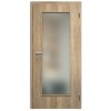 SAPELI ELEGANT KOMFORT M40 - CPL LAMINÁT - OTOČNÉ DVEŘE VČ. ZÁRUBNĚ - Dub Halifax (Průchozí výška (cm) 210, Průchozí šířka (cm) 120, typ skla Satináto bílé)
