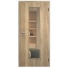 SAPELI ELEGANT KOMFORT M55 - CPL LAMINÁT - OTOČNÉ DVEŘE VČ. ZÁRUBNĚ - Dub Halifax (Průchozí výška (cm) 210, Průchozí šířka (cm) 120, typ skla Satináto bílé)