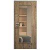SAPELI ELEGANT KOMFORT M40 - CPL LAMINÁT - OTOČNÉ DVEŘE VČ. ZÁRUBNĚ - Dub sherwood (Průchozí výška (cm) 210, Průchozí šířka (cm) 120, typ skla Satináto bílé)