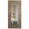 SAPELI ELEGANT KOMFORT M40 - CPL LAMINÁT - OTOČNÉ DVEŘE VČ. ZÁRUBNĚ - Dub sherwood (Průchozí výška (cm) 210, Průchozí šířka (cm) 120, typ skla Satináto bílé)