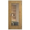 SAPELI ELEGANT KOMFORT M40 - CPL LAMINÁT - OTOČNÉ DVEŘE VČ. ZÁRUBNĚ - Dub sukatý (Průchozí výška (cm) 210, Průchozí šířka (cm) 120, typ skla Satináto bílé)