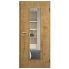 SAPELI ELEGANT KOMFORT M55 - CPL LAMINÁT - OTOČNÉ DVEŘE VČ. ZÁRUBNĚ - Dub sukatý (Průchozí výška (cm) 210, Průchozí šířka (cm) 120, typ skla Satináto bílé)
