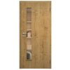 SAPELI ELEGANT KOMFORT M60 - CPL LAMINÁT - OTOČNÉ DVEŘE VČ. ZÁRUBNĚ - Dub sukatý (Průchozí výška (cm) 210, Průchozí šířka (cm) 120, typ skla Satináto bílé)