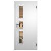 SAPELI ELEGANT KOMFORT M33 - CPL LAMINÁT - OTOČNÉ DVEŘE VČ. ZÁRUBNĚ - Bílá pór (Průchozí výška (cm) 210, Průchozí šířka (cm) 120, typ skla Satináto bílé)