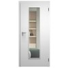 SAPELI ELEGANT KOMFORT M55 - CPL LAMINÁT - OTOČNÉ DVEŘE VČ. ZÁRUBNĚ - Bílá pór (Průchozí výška (cm) 210, Průchozí šířka (cm) 120, typ skla Satináto bílé)