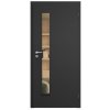 SAPELI ELEGANT KOMFORT M60 - CPL LAMINÁT - OTOČNÉ DVEŘE VČ. ZÁRUBNĚ - Černá grafit (Průchozí výška (cm) 210, Průchozí šířka (cm) 120, typ skla Satináto bílé)