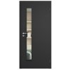 SAPELI ELEGANT KOMFORT M60 - CPL LAMINÁT - OTOČNÉ DVEŘE VČ. ZÁRUBNĚ - Černá grafit (Průchozí výška (cm) 210, Průchozí šířka (cm) 120, typ skla Satináto bílé)