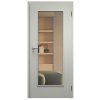 SAPELI ELEGANT KOMFORT M40 - CPL LAMINÁT - OTOČNÉ DVEŘE VČ. ZÁRUBNĚ - Šedá