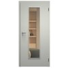 SAPELI ELEGANT KOMFORT M55 - CPL LAMINÁT - OTOČNÉ DVEŘE VČ. ZÁRUBNĚ - Šedá (Průchozí výška (cm) 210, Průchozí šířka (cm) 120, typ skla Satináto bílé)