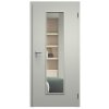 SAPELI ELEGANT KOMFORT M55 - CPL LAMINÁT - OTOČNÉ DVEŘE VČ. ZÁRUBNĚ - Šedá (Průchozí výška (cm) 210, Průchozí šířka (cm) 120, typ skla Satináto bílé)