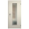 SAPELI ELEGANT KOMFORT M55 - LAKOVANÉ - OTOČNÉ DVEŘE VČ. ZÁRUBNĚ -  Barva ral (Průchozí výška (cm) 210, Průchozí šířka (cm) 90, typ skla Satináto bílé)