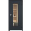 SAPELI ELEGANT KOMFORT M55 - LAKOVANÉ - OTOČNÉ DVEŘE VČ. ZÁRUBNĚ -  Barva ral (Průchozí výška (cm) 210, Průchozí šířka (cm) 90, typ skla Satináto bílé)