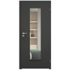 SAPELI ELEGANT KOMFORT M55 - LAKOVANÉ - OTOČNÉ DVEŘE VČ. ZÁRUBNĚ -  Barva ral (Průchozí výška (cm) 210, Průchozí šířka (cm) 90, typ skla Satináto bílé)