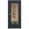 SAPELI ELEGANT KOMFORT M40 - LAKOVANÉ - OTOČNÉ DVEŘE VČ. ZÁRUBNĚ -  Barva ral (Průchozí výška (cm) 210, Průchozí šířka (cm) 90, typ skla Satináto bílé)