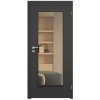 SAPELI ELEGANT KOMFORT M40 - LAKOVANÉ - OTOČNÉ DVEŘE VČ. ZÁRUBNĚ -  Barva ral (Průchozí výška (cm) 210, Průchozí šířka (cm) 90, typ skla Satináto bílé)