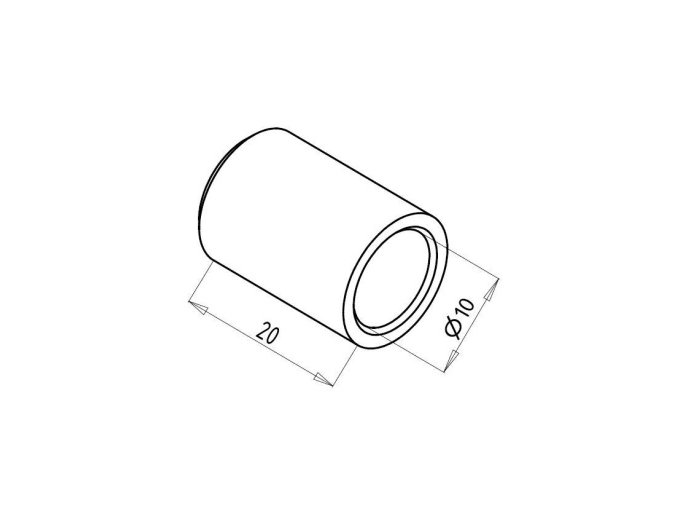 Záslepka nerez prutů ø10 (12) mm