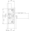 Dveřní pant TECTUS 340 pro zárubeň 40/00 STŘÍBRNÝ