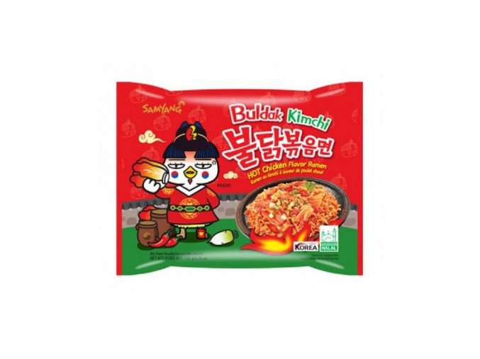 4028 samyang instantni smazene nudle hot chicken kimchi ramen 140g