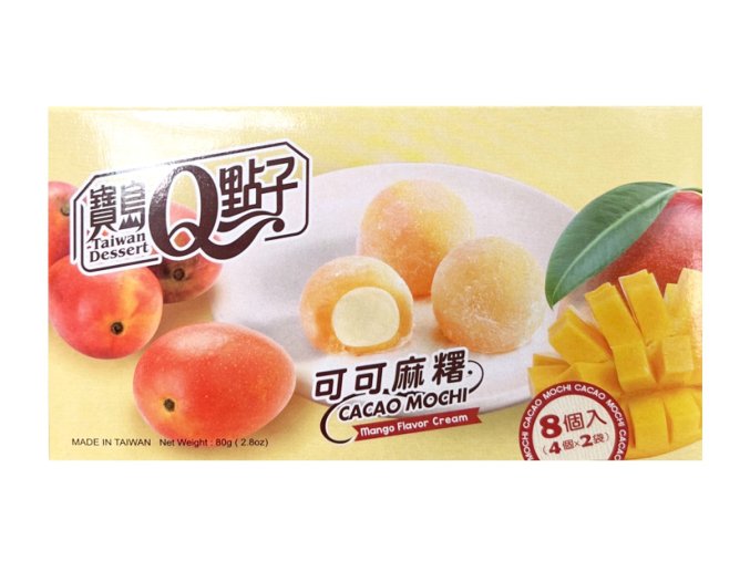 Q Brand Cacao Mochi Mango 80g