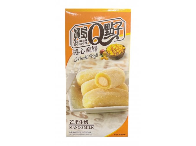 Q Brand Mochi Roll Mango Milk 150g