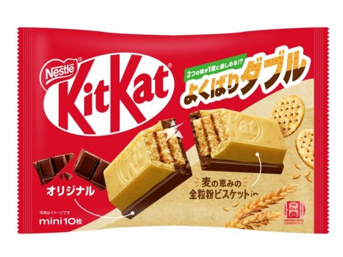 Nestle Kitkat Double Layers Original Chocolate & Grain Mini (11.3g*10 Pieces) 113g