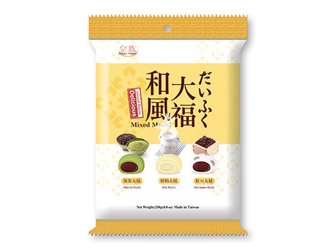 Royal Family Mochi - Mixed (Matcha, Milk & Red Bean) Flavour 250g