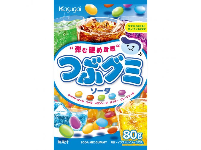 Kasugai Tsubu Gummy Soda Flavour 80g