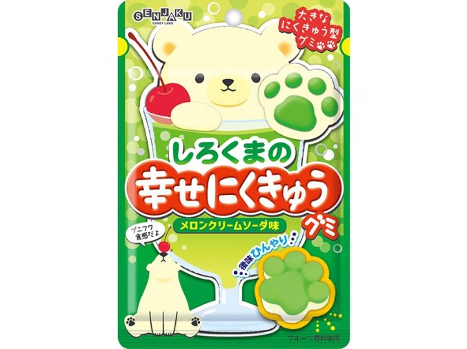 senjyakuame happy nikukyu melon cream soda gummy 32g