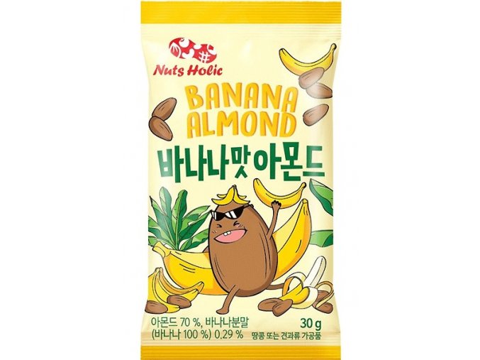 nuts holic roasted almond banana 30g