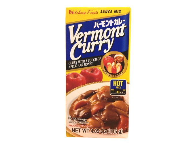 House Foods Vermont Curry Hot 115 g - prošlé datum minimální trvanlivosti