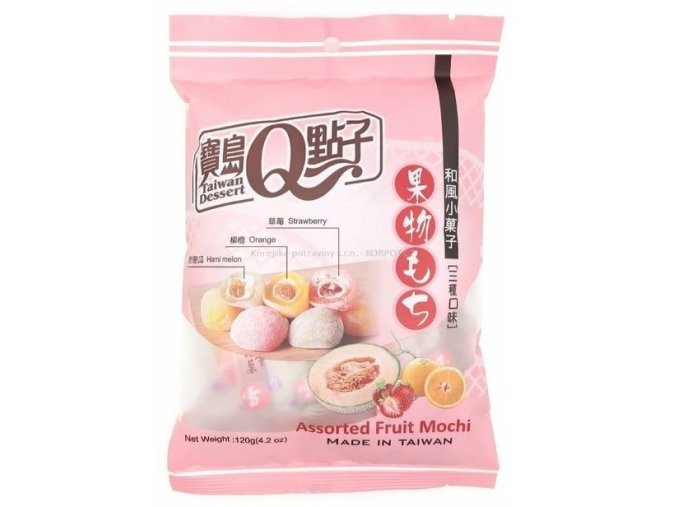 Q Brand Assorted Fruit Mochi 120g
