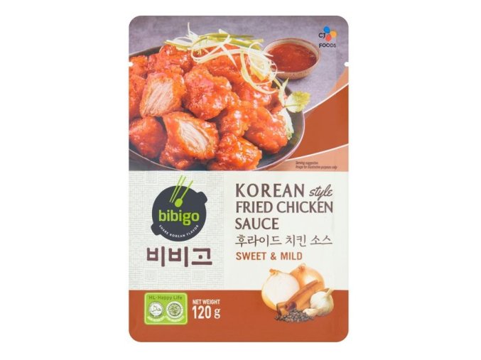 cj bibigo korean style fried chicken sauce 120g korean sweet mild fried chicken sauce
