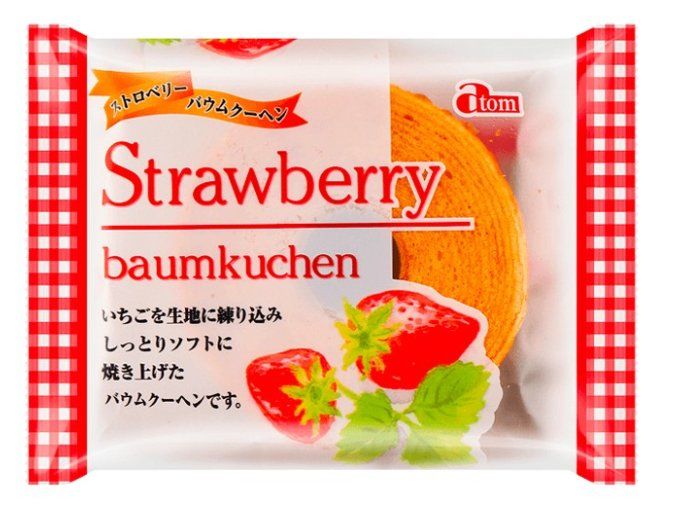Atom Strawberry Baumkuchen 80g