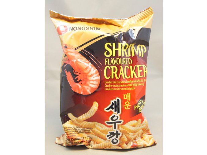 Nong Shim Shrimp Cracker Hot krevetové chipsy 75g