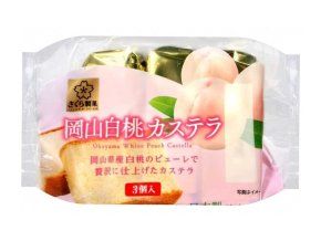 sakura cake castella white peach 130g