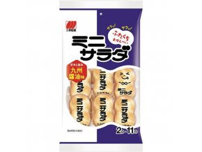 Sanko Seika Mini Salada Kyushu Shoyu Aji Rice Cracker 22p