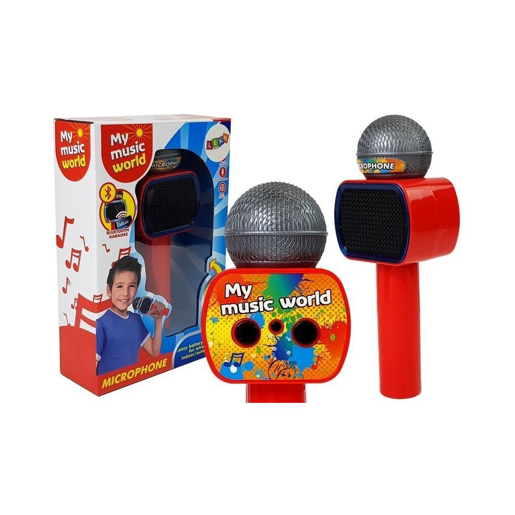 Dětský Bezdrátový Karaoke Mikrofon Bluetooth Reproduktor Červený