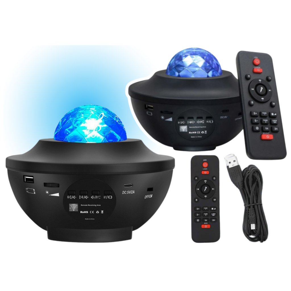 Projektor Hvězd Noční Lampička Led Reproduktor Bluetooth Dálkové Ovládání