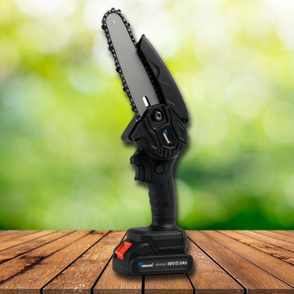 Aku Komplet SET - Řetězová Pila 6" - 2× Baterie + 1× vodící lišta + 1× řetěz