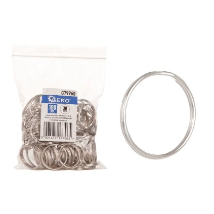 60384 krouzek privesek na klice 30 mm 100 ks 30