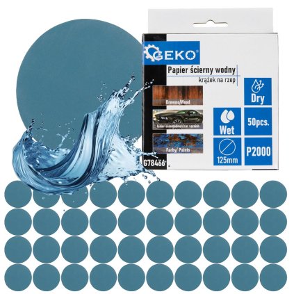 73137 vodni brusny papir kotouc na suchy zip 125 mm p2000 50 1000