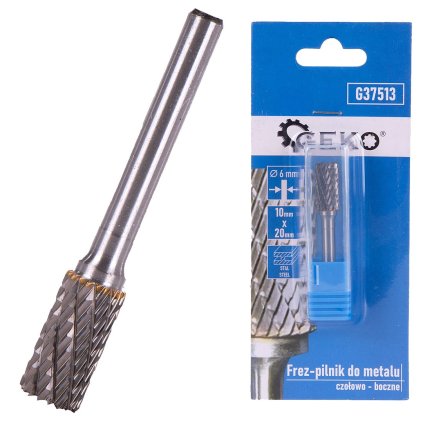 57552 frez pilnik na kov z karbidu wolframu 10x20mm trn 6mm celni bocni 200