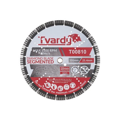 69684 segmentovy diamantovy kotouc 350x12x25 4 20 mm s krouzkem profi 10