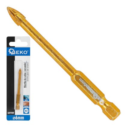 73449 vrtak do skla a keramiky hex 6 mm 500